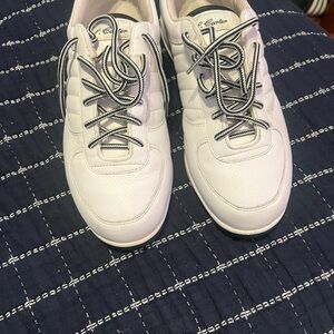 S. Carter (2003) Men's White Lace-Up Sneakers